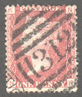 Great Britain Scott 33 Used Plate 113 - NK - Click Image to Close